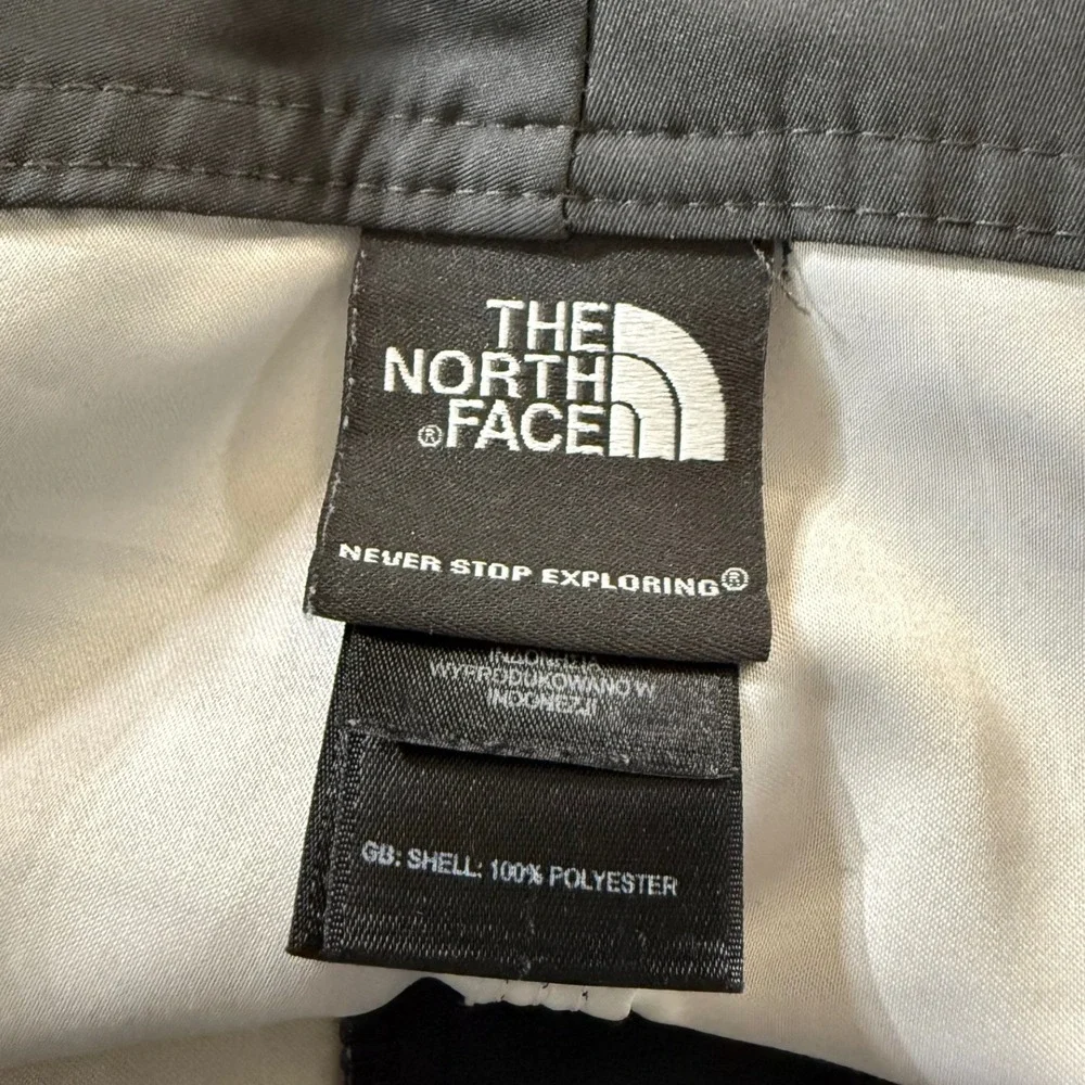 The North Face Mens Black White Grid Board Shorts Swim Trunks Size 34